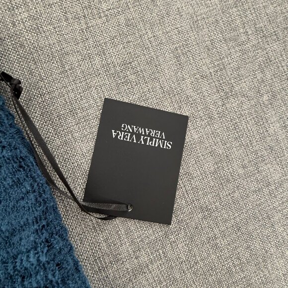 NEW! Simply Vera Wang Crochet Sweater Tank Top Sleeveless XS Round Neck Blue - Picture 3 of 13